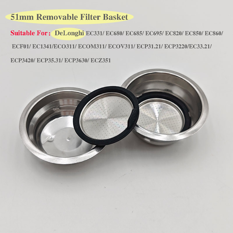 Coffee Equipment Espresso - 51mm Coffee Machine Accessories Removable Filter