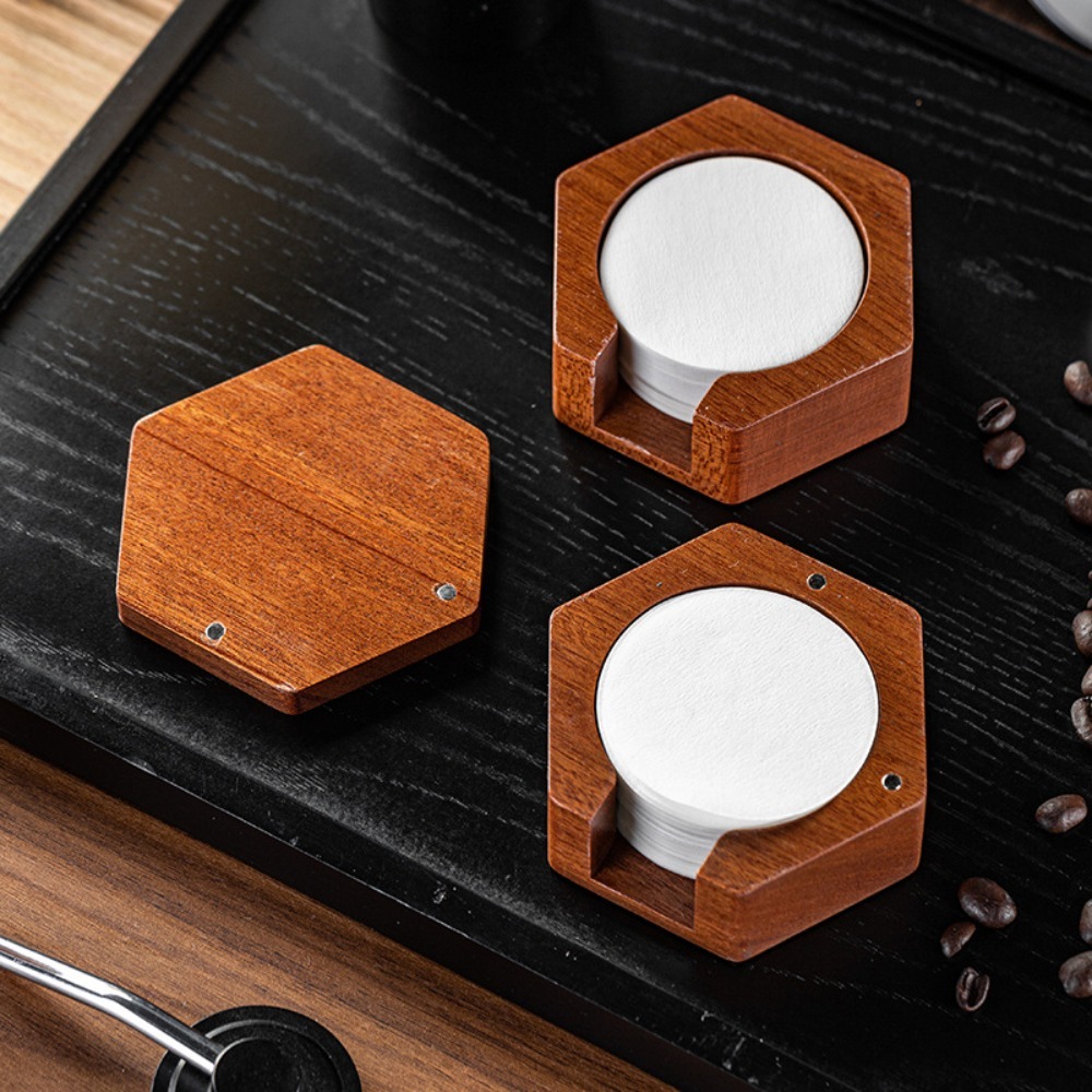 Solid Wood Hexagonal Coffee Fi - Coffee Equipment Organizer recension och pris