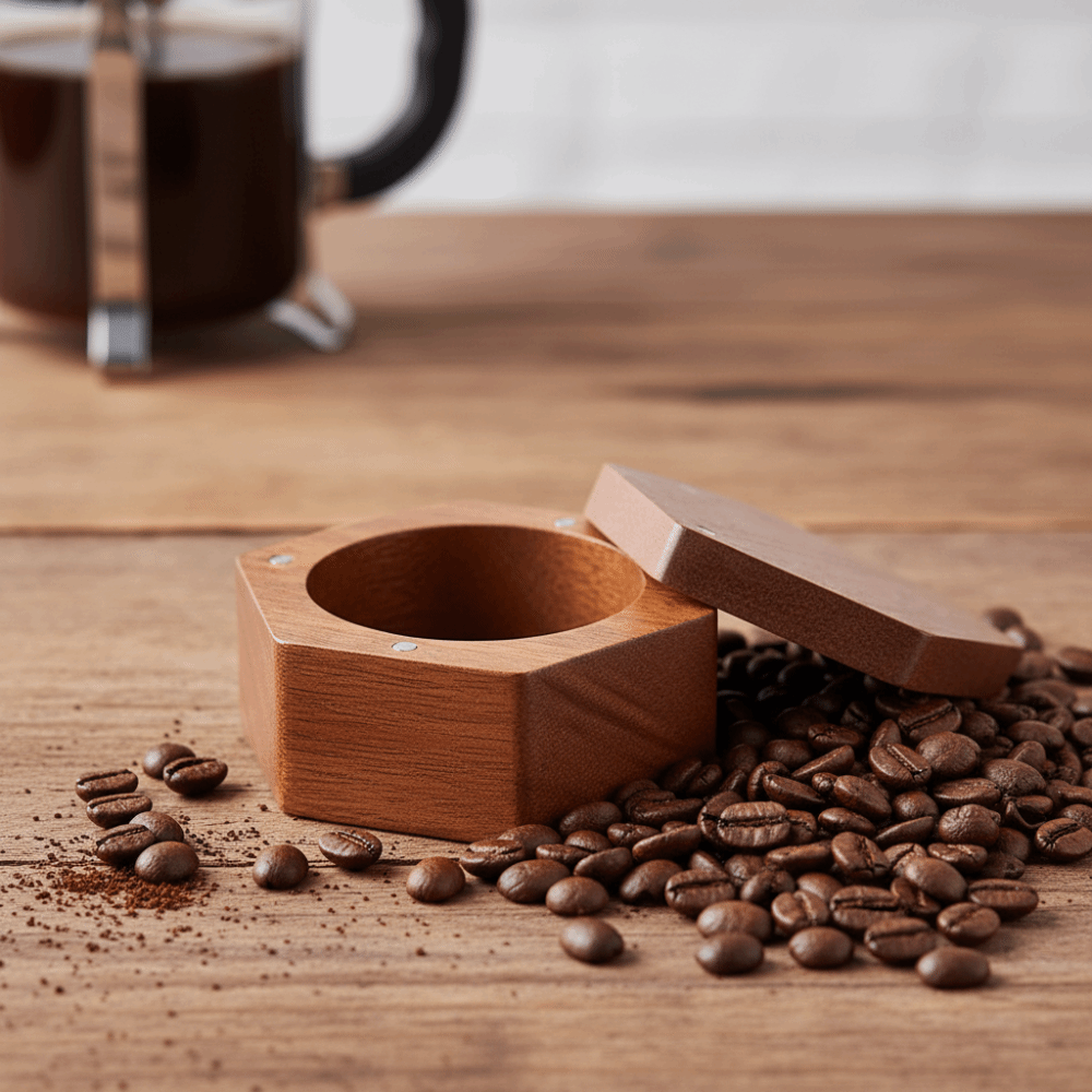 Solid Wood Hexagonal Coffee Fi - Coffee Equipment Organizer recension och pris