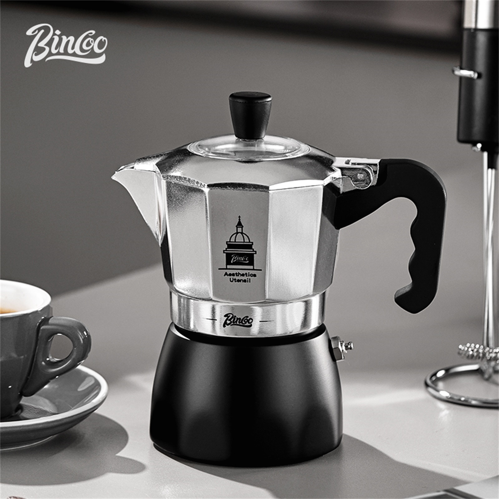BINCOO Double Valve Moka Pot，E - Coffee Equipment Espresso recension och pris