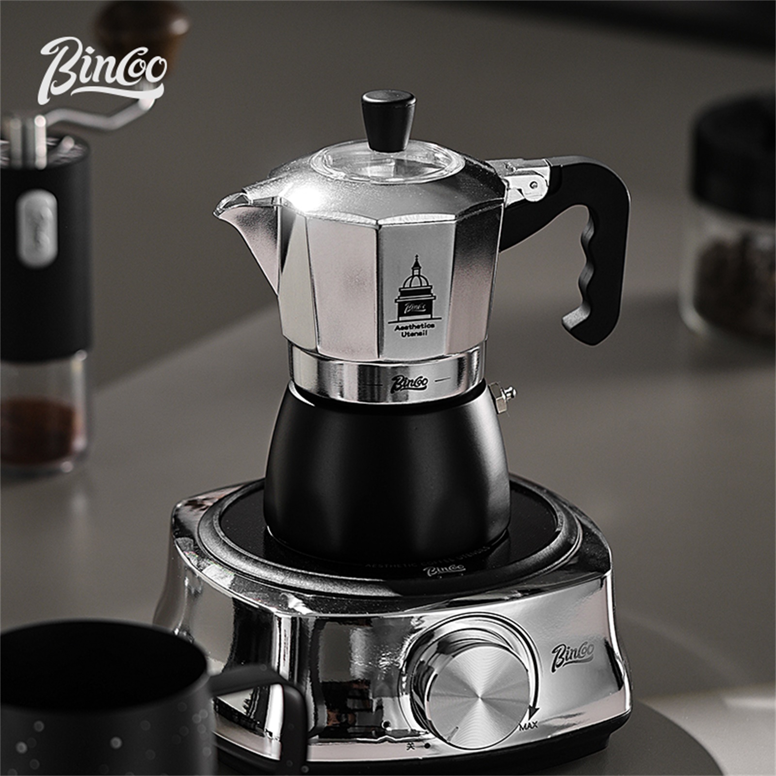 BINCOO Double Valve Moka Pot，E - Coffee Equipment Espresso recension och pris