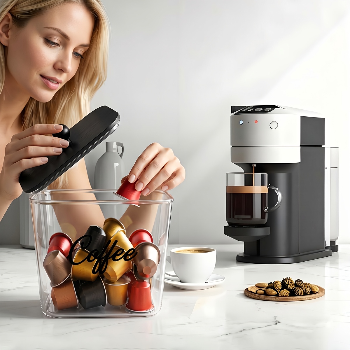 Coffee Pod Holder with Lids Pl - Coffee Equipment Organizer recension och pris