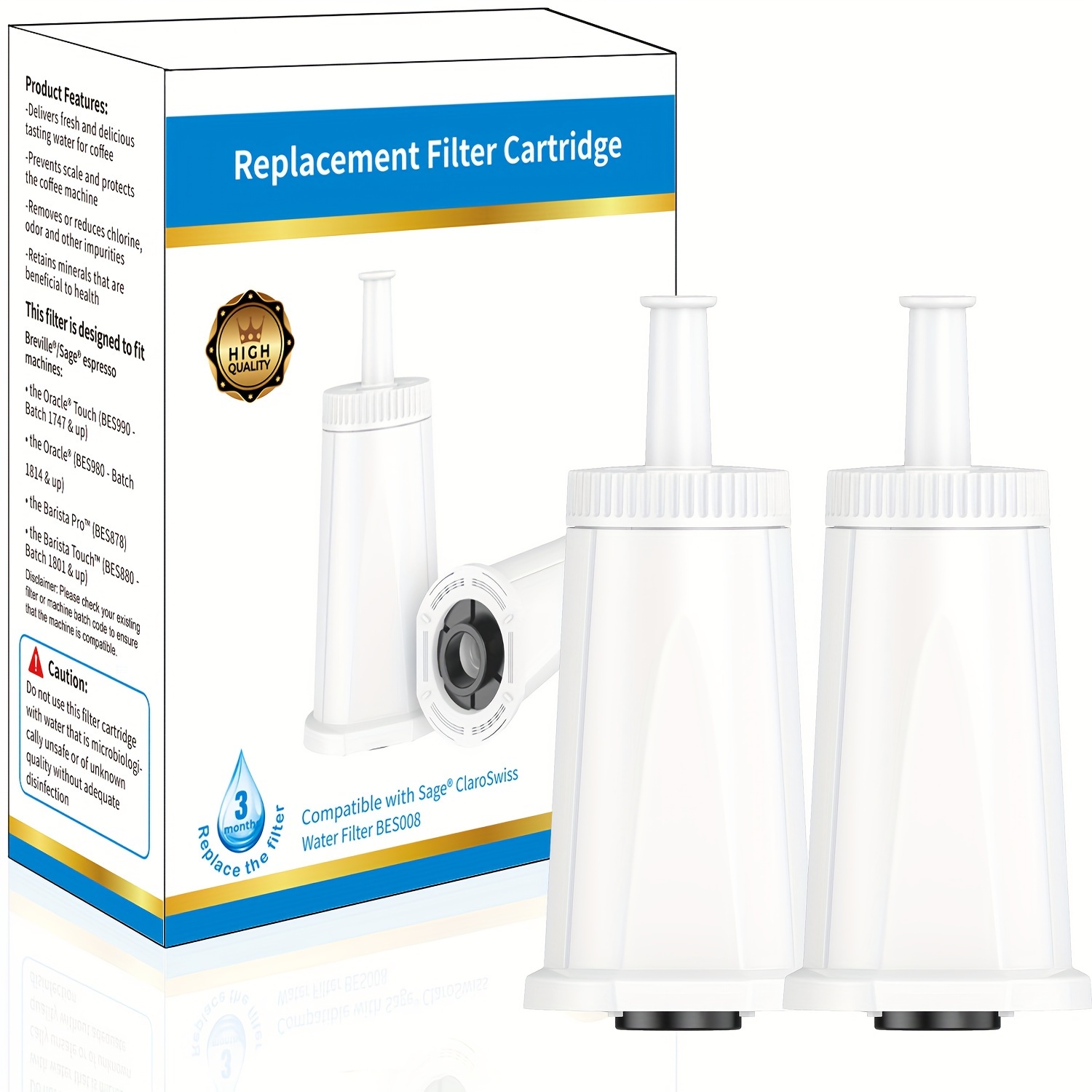 Replacement Water Filter for B - Breville Espresso Barista Touch recension och pris