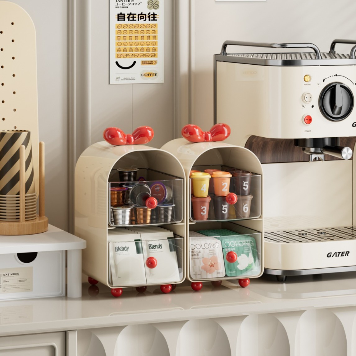 Creamy Coffee Capsule Organize - Coffee Equipment Organizer recension och pris